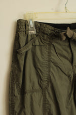 Calvin Klein Performance Army Green Cargo Pocket Capris | S