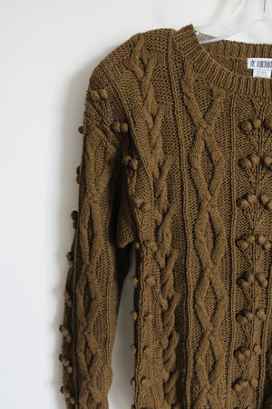 NEW De Rotchild Vintage Winter Green Brown Knit Sweater | M