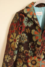 3 Sisters Brown Red Patterned Blazer Jacket | S