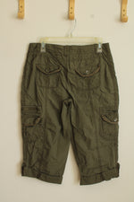 Calvin Klein Performance Army Green Cargo Pocket Capris | S