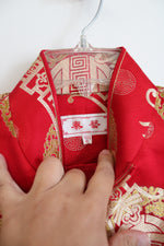 Qin Yi Red & Gold Chinese Silk Blend Jacket | XL