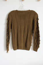 NEW De Rotchild Vintage Winter Green Brown Knit Sweater | M
