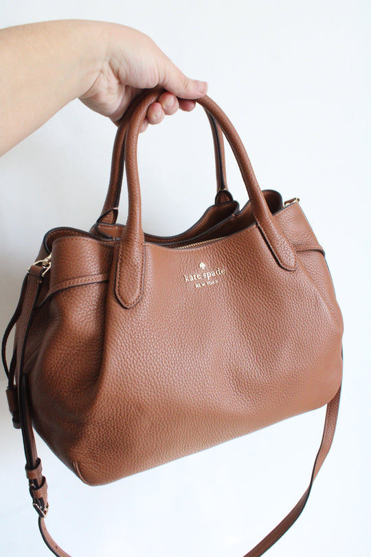 Kate Spade Brown Leather Dumpling Satchel Bag