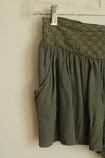 American Eagle Outfitters Army Green Crochet Top Flowy Shorts | XS
