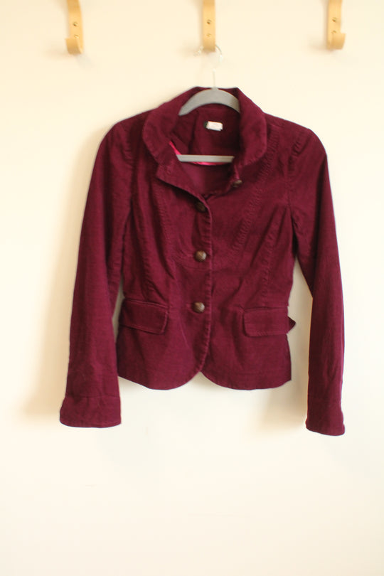 J.Crew Burgundy Corduroy Vintage Y2K Jacket | 4
