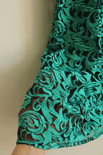 Unbranded Teal and Black Lace Overlay Skirt