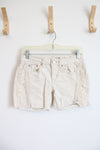 Route 66 Cream Lace Denim Shorts | 4