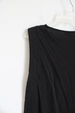 Erin London Black Leopard Face Embellished Tank Top | XL