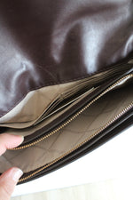 Michael Kors Cece Brown Card Holder Clutch Chain Strap Bag
