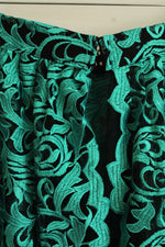 Unbranded Teal and Black Lace Overlay Skirt