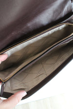 Michael Kors Cece Brown Card Holder Clutch Chain Strap Bag