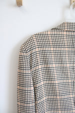 Escada Vintage Cream Black & Orange Wool Blazer | 42