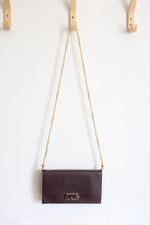 Michael Kors Cece Brown Card Holder Clutch Chain Strap Bag