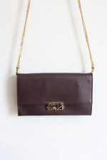 Michael Kors Cece Brown Card Holder Clutch Chain Strap Bag