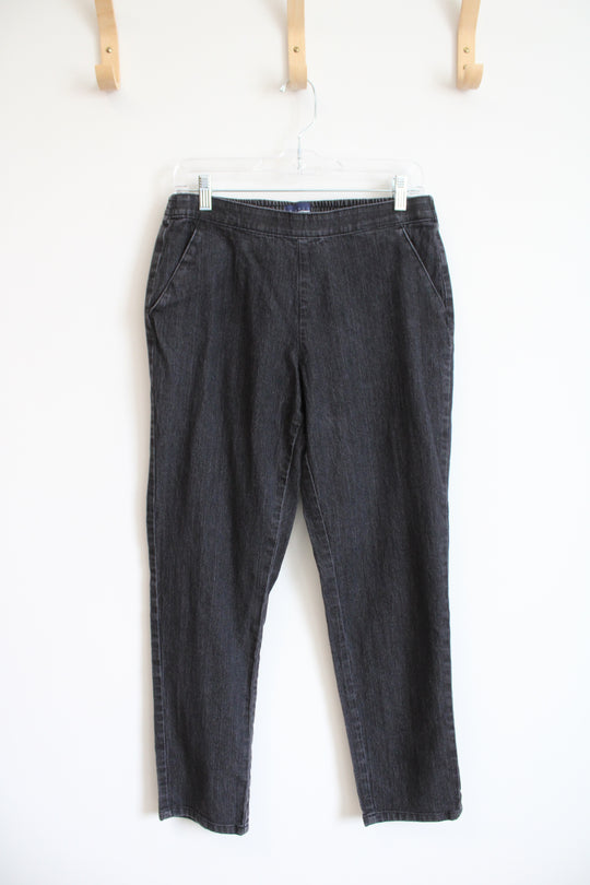 Basic Editions Charcoal Elastic Waist Pants | M