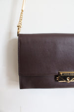 Michael Kors Cece Brown Card Holder Clutch Chain Strap Bag