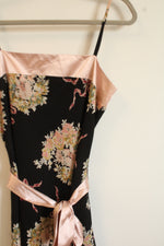 NEW B.Moss Black Light Pink Floral Chiffon Dress | 4