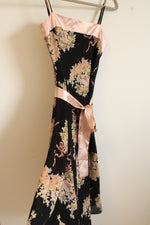 NEW B.Moss Black Light Pink Floral Chiffon Dress | 4