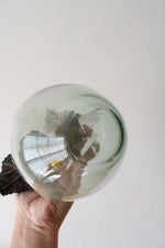 Hand Blown Metal Stem Apple Decor