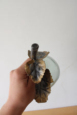 Hand Blown Metal Stem Apple Decor