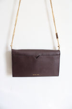 Michael Kors Cece Brown Card Holder Clutch Chain Strap Bag