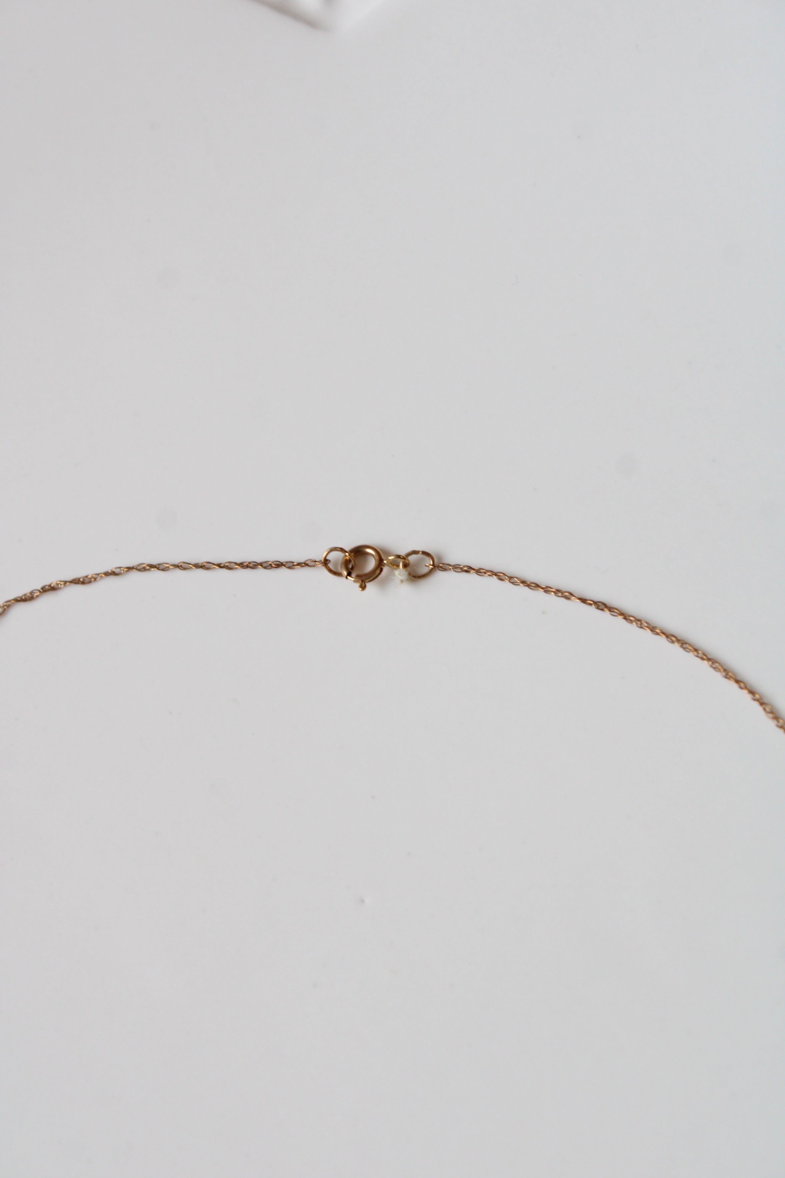 10K Gold Angel Pendant Necklace