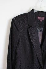 NEW Johnston & Murphy Black Leopard Print Blazer | M