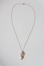 10K Gold Angel Pendant Necklace