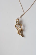 10K Gold Angel Pendant Necklace