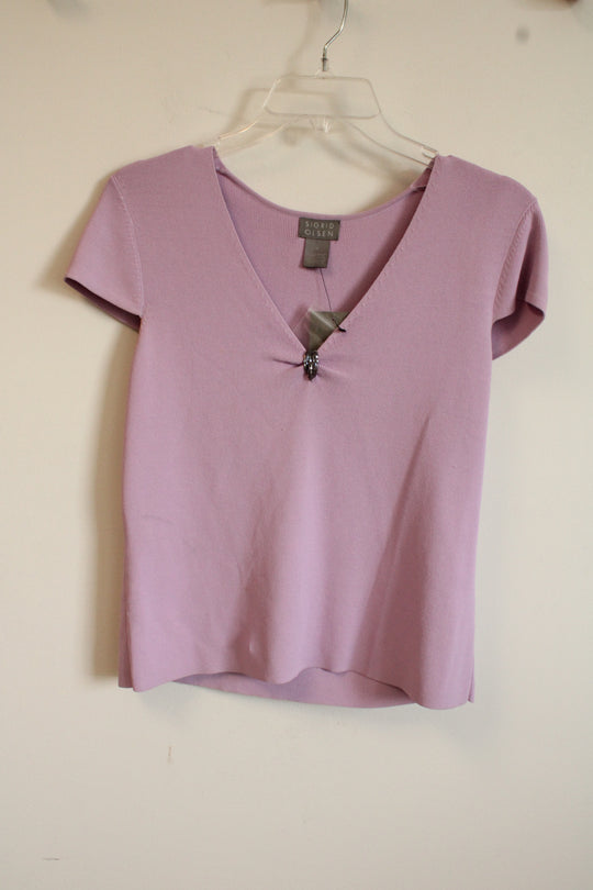 NEW Sigrid Olsen Light Purple Knit Top | M