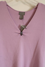 NEW Sigrid Olsen Light Purple Knit Top | M