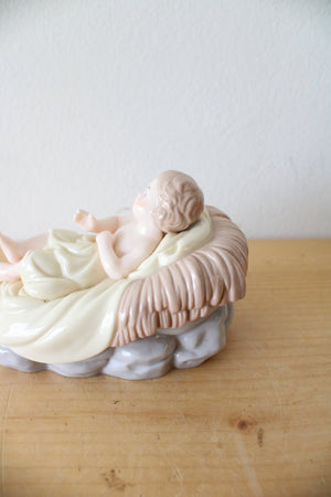 Grandeur Noel Nativity Holy Family Baby Jesus Porcelain Figurine
