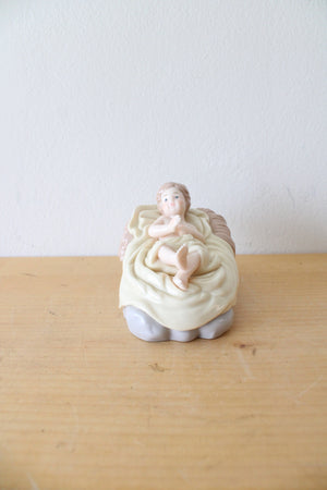 Grandeur Noel Nativity Holy Family Baby Jesus Porcelain Figurine