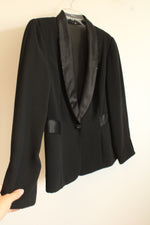 Black Beaded Vintage Blazer Jacket | M