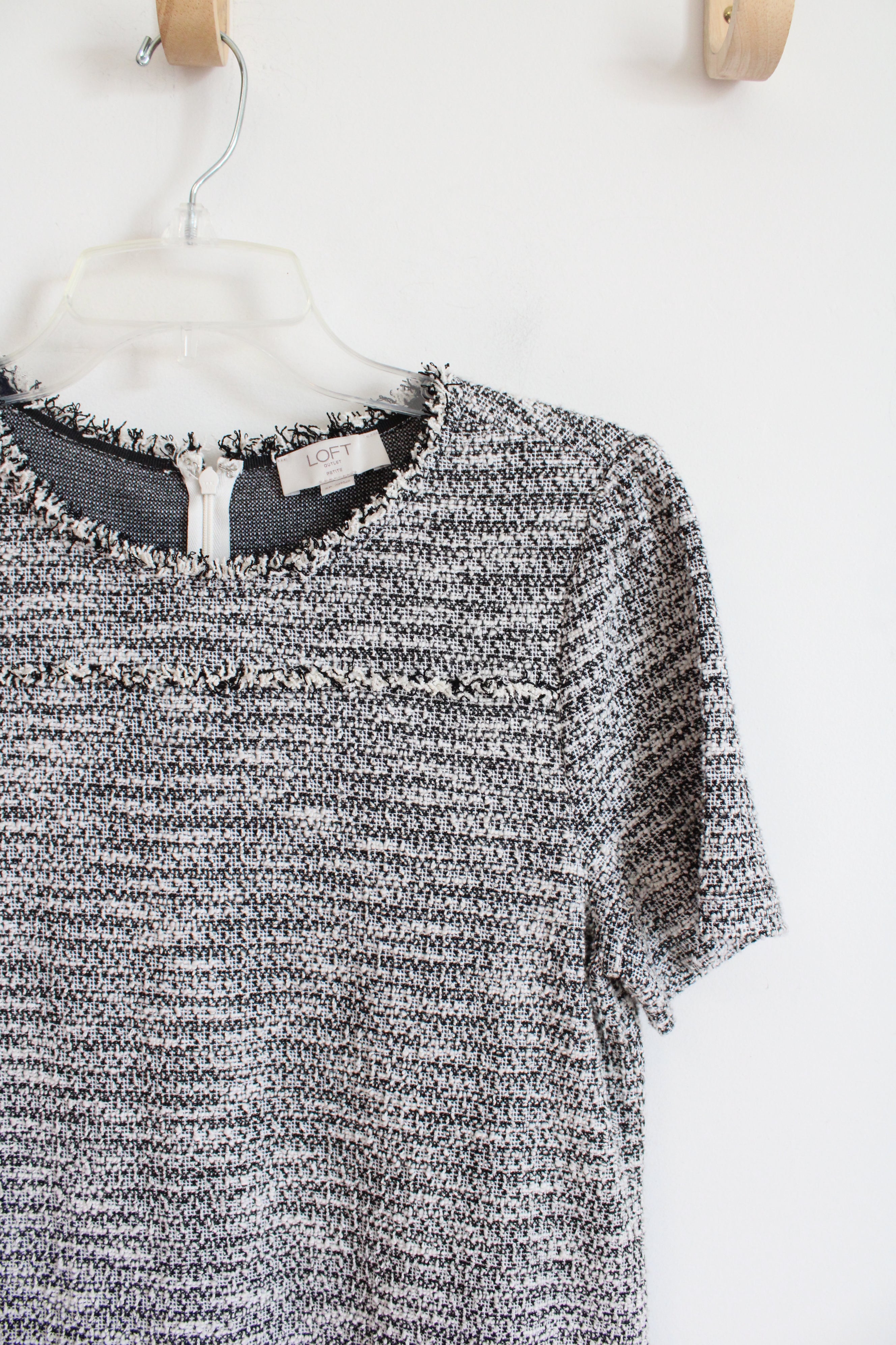 LOFT Black & White Tweed Dress | S Petite LOFT Black & White Tweed Dress | S Petite