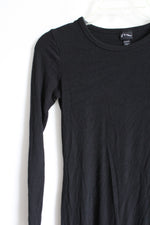 Art Class Black Ribbed Long Sleeved Dress | Youth XL (14/16)
