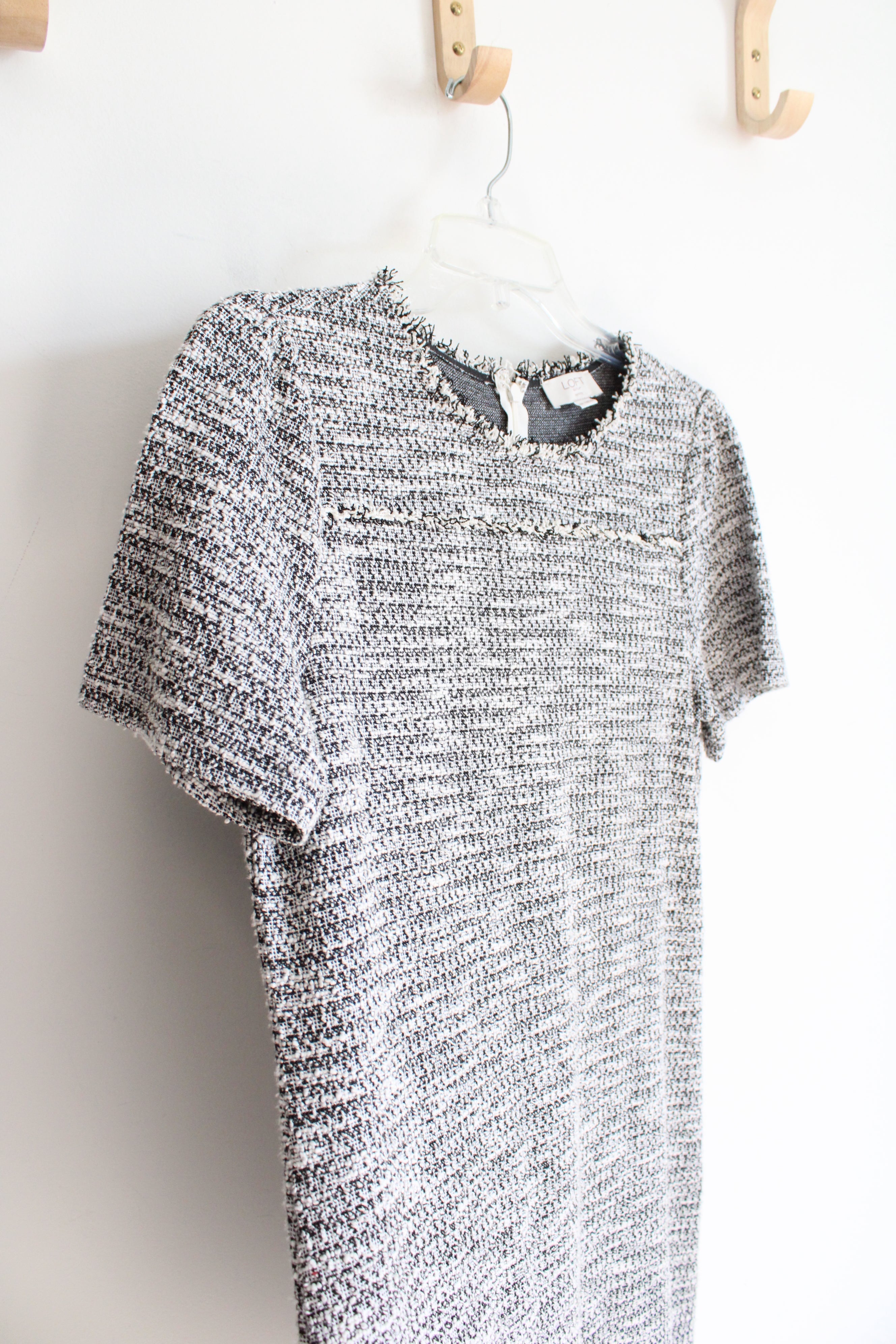 LOFT Black & White Tweed Dress LOFT Black & White Tweed Dress