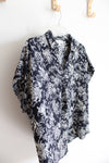 NEW She & Sky Black & White Floral Flowy Top | L