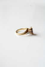 Marquise Garnet 10K Yellow Gold Vintage Ring | Size 6