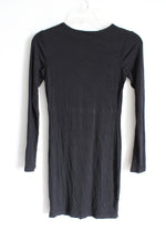Art Class Black Ribbed Long Sleeved Dress | Youth XL (14/16)