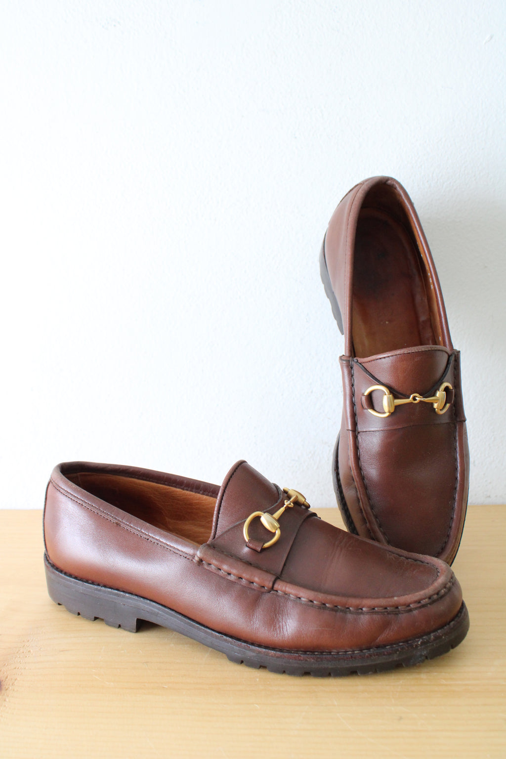Gucci Vintage Brown Leather Horsebit Loafers | Size 37 (6.5)