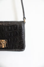 Kate Spade Embossed Black Leather Crossbody Bag