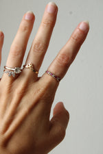 Ruby Chip 10K Yellow Gold Ring | Size 6
