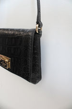 Kate Spade Embossed Black Leather Crossbody Bag