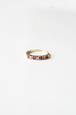 Ruby Chip 10K Yellow Gold Ring | Size 6