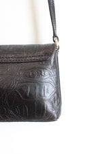 Kate Spade Embossed Black Leather Crossbody Bag