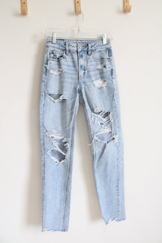 American Eagle Distressed Mom Jeans | 00 Regular