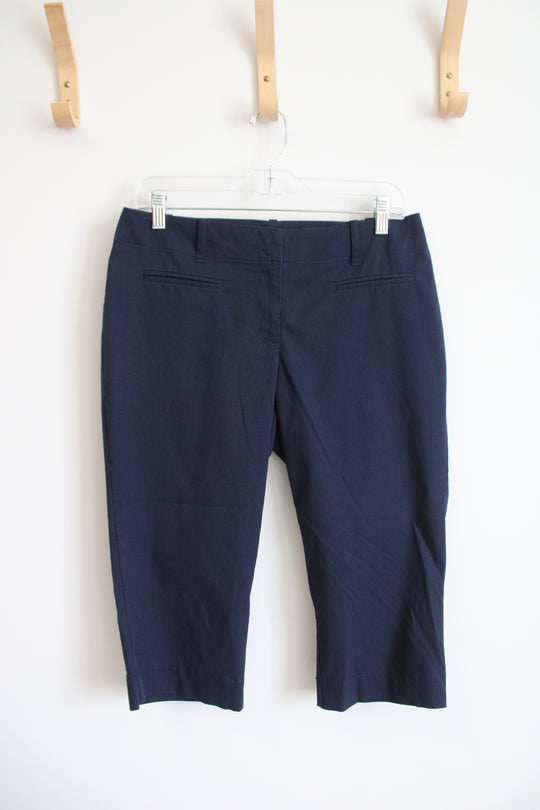 Attention Navy Striped Capri Pants | 6
