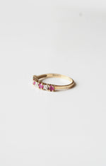 Ruby Chip 10K Yellow Gold Ring | Size 6