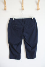Attention Navy Striped Capri Pants | 6